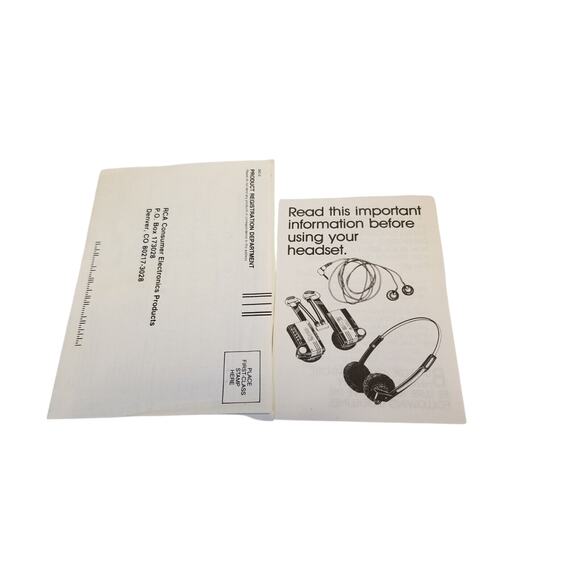 RCA AM/FM Stereo Cassette Player RP-1940 Portable in Box with Accessories - Picture 7 of 8